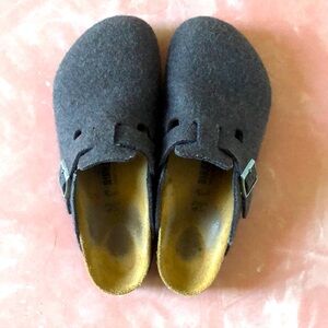 Birkenstock Boston clog “anthracite wool”